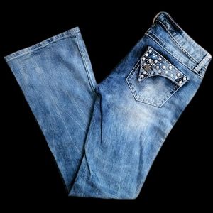 💙Rock47, Bootcut, Ultra Low Rise  W 34